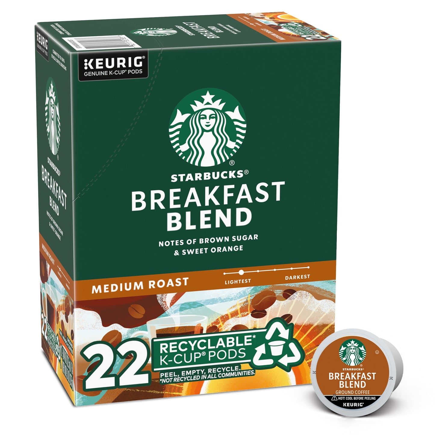 Starbucks Toasted Coconut Mocha Naturally Flavored K-Cup Coffee Pods,