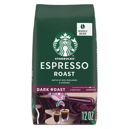 Espresso Roast, Dark Roast Whole Bean Coffee, 100% Arabica, 12 Oz