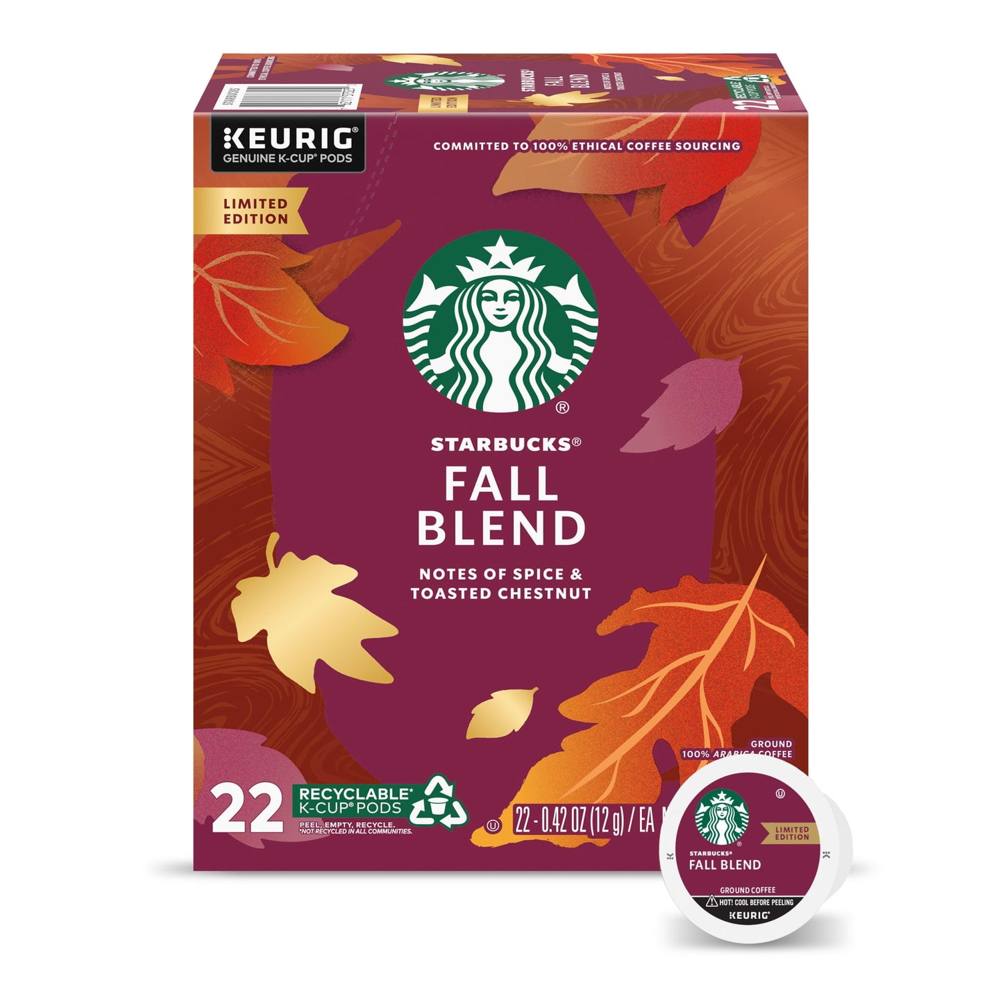 Starbucks Pike Place Roast, Medium Roast K-Cup Coffee Pods, 22 Count K