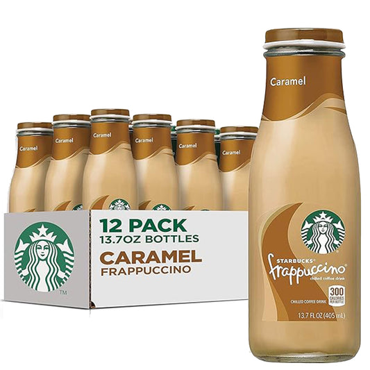 Frappuccino Coffee Drink, Caramel Flavor, 13.7 Fl Oz Bottles (12 Pack)