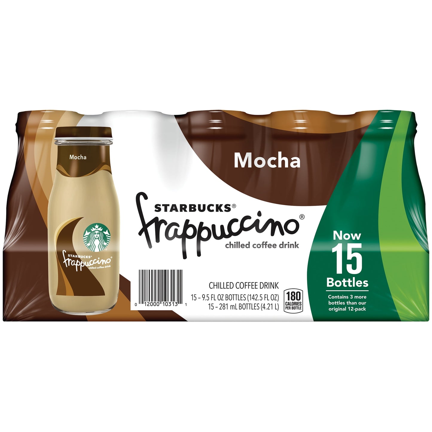 Frappuccino Mocha Iced Coffee Drink, 9.5 Fl Oz 15 Pack Bottles