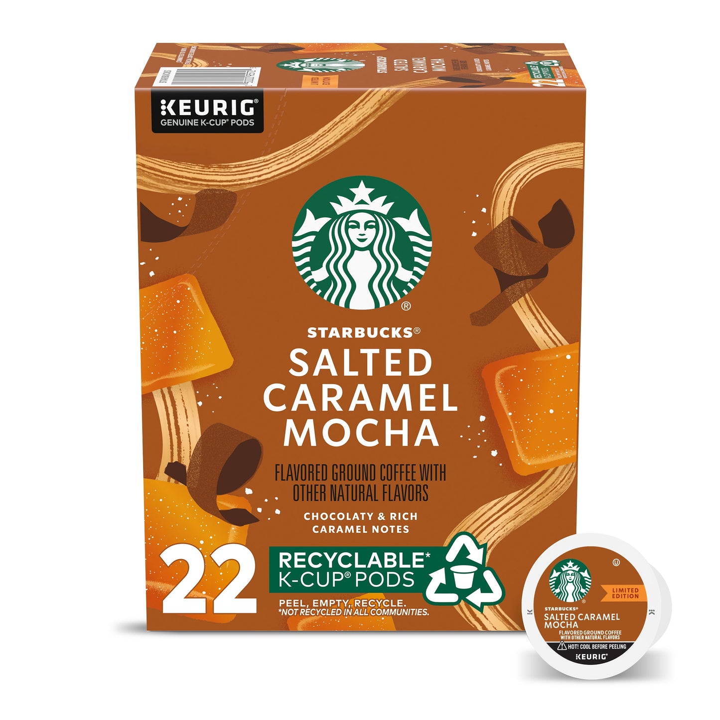 Starbucks Toasted Coconut Mocha Naturally Flavored K-Cup Coffee Pods,