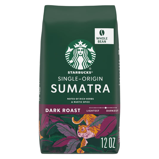 Sumatra, Whole Bean Coffee, Dark Roast, 12 Oz