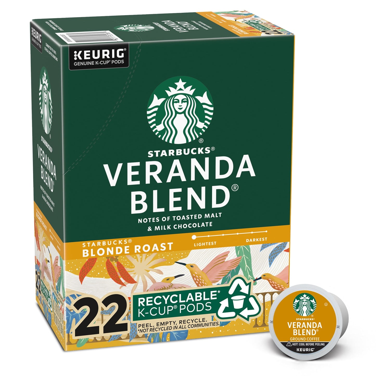 Starbucks Toasted Coconut Mocha Naturally Flavored K-Cup Coffee Pods,