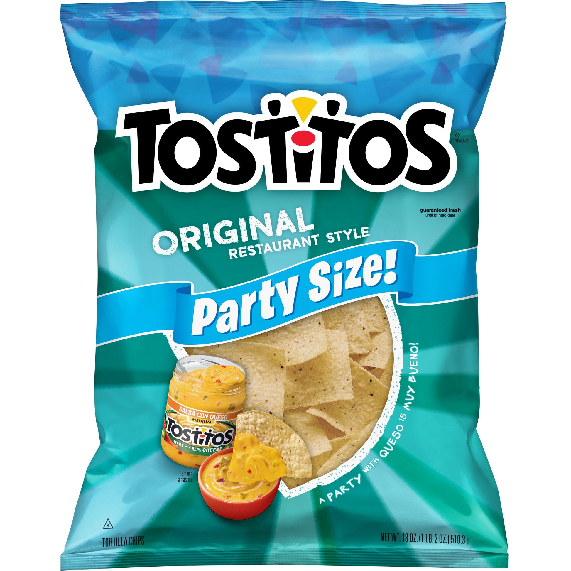 Original Restaurant Style Tortilla Chips, Party Size, 18 Oz Bag