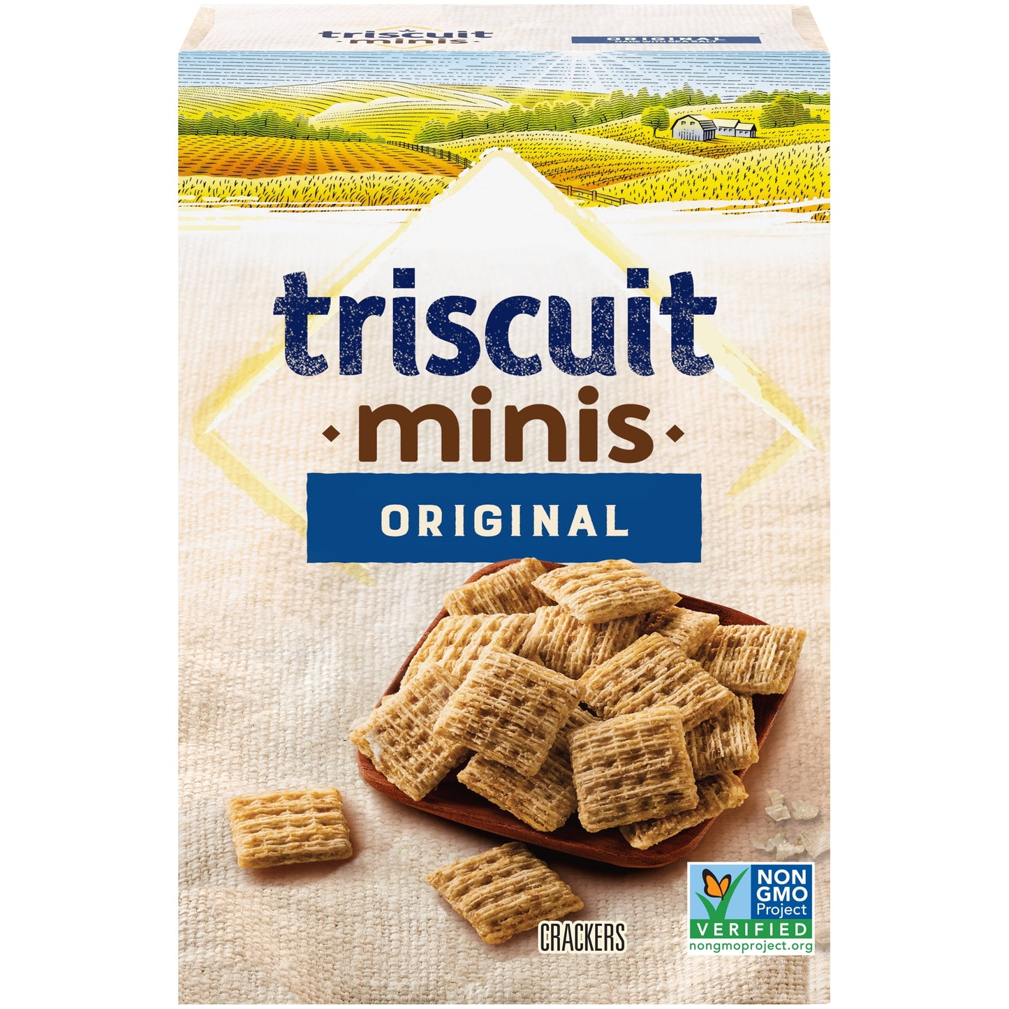 (3 Pack)  Minis Original Whole Grain Wheat Crackers, Vegan Crackers, 8 Oz