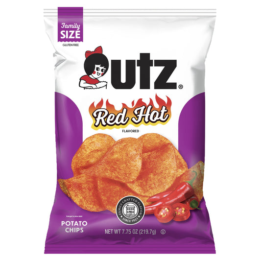 Red Hot Potato Chips, Gluten-Free, Family Size, 7.75 Oz Bag