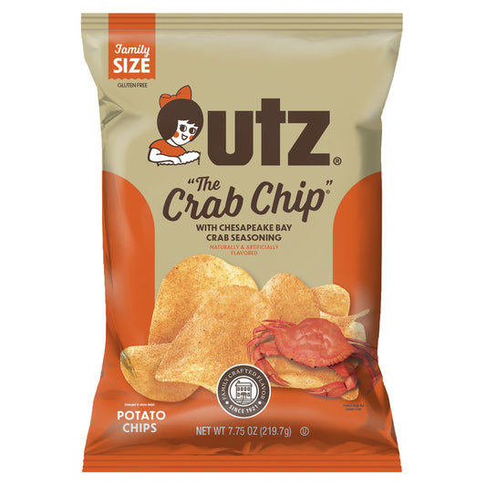 the Crab Chip Potato Chips, Gluten-Free, Family Size, 7.75 Oz Bag