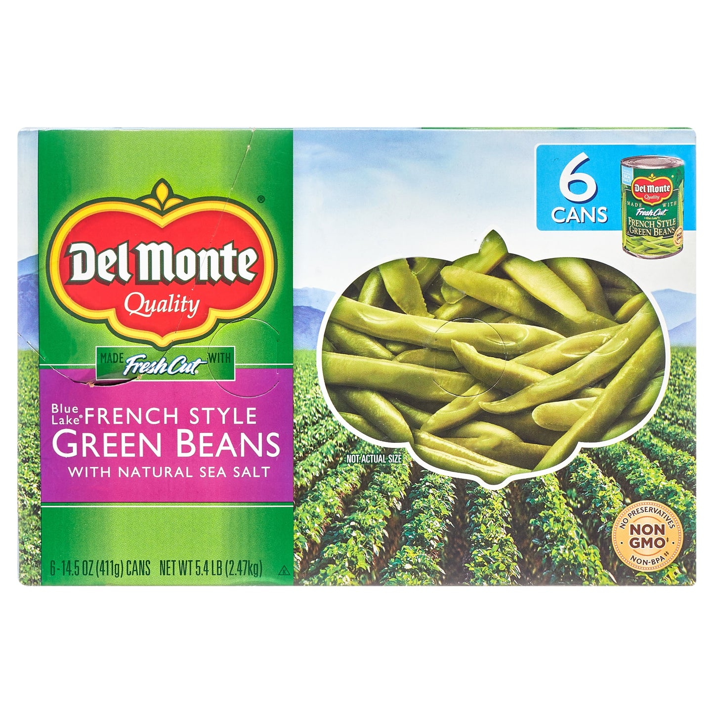 (6 Cans)  BLUE LAKE French Style Green Beans, 14.5 Oz Cans