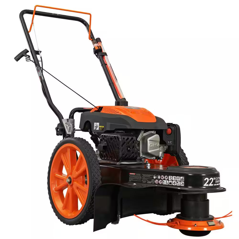 22 In. 170Cc Gas Walk behind String Trimmer Mower