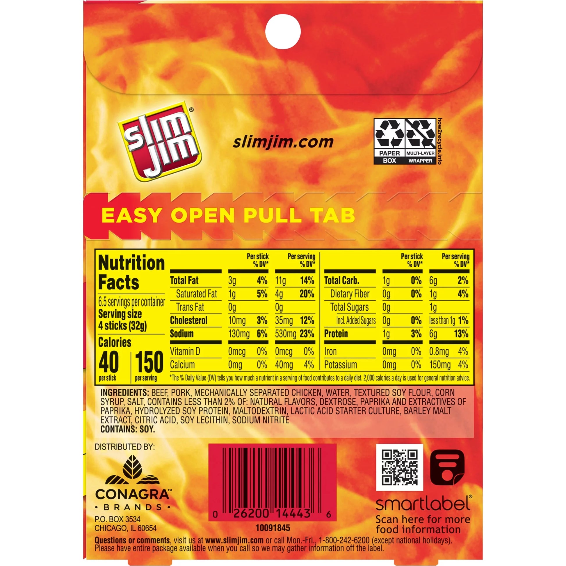 Original Snack Size Stick, 0.28 Oz Meat Snacks, 26 Count Box