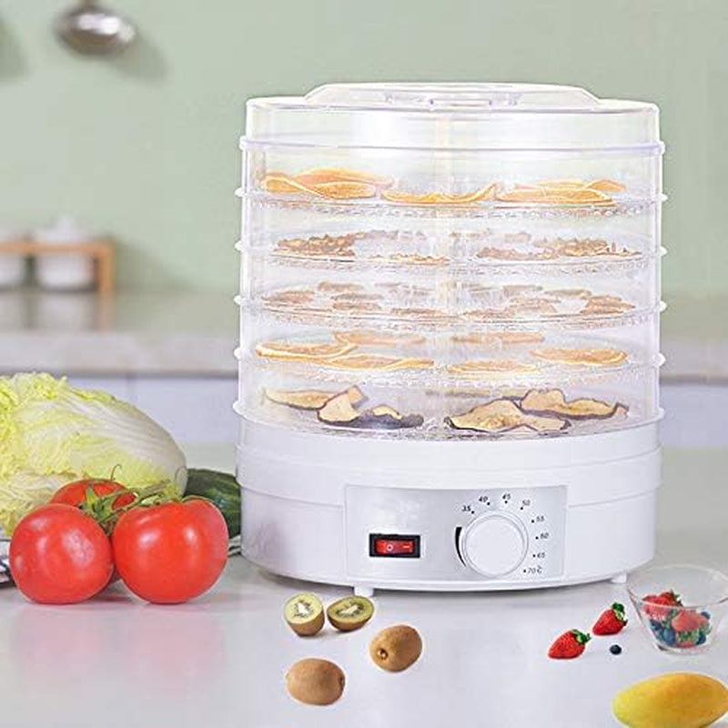 Food Dehydrator|Beef Jerky Maker|Five Tray Food Dehydration Machine with Knob Button|Dried Fruits and Vegetables Maker