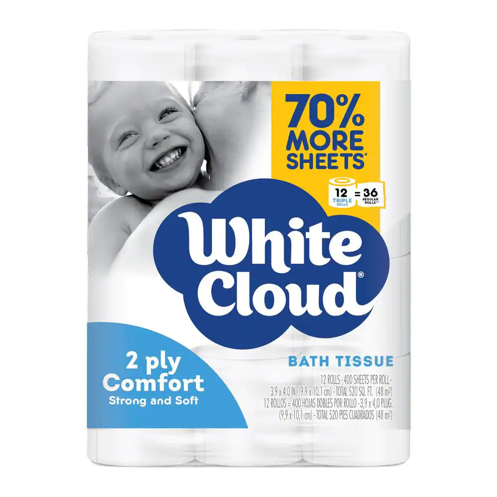 2-Ply Comfort Toilet Paper (400-Sheets per Roll, 12-Rolls per Pack)