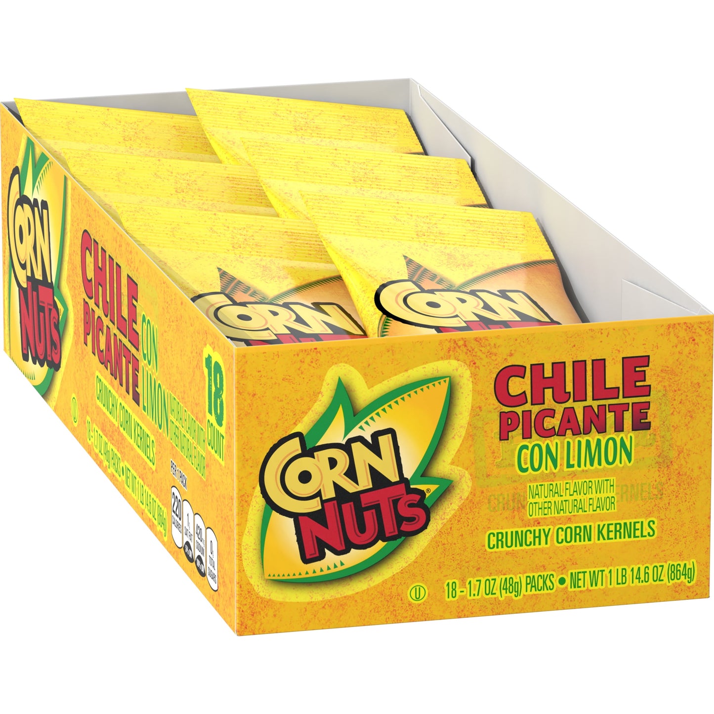 Chile Picante Con Limon Crunchy Corn Kernels Snack, 1.7 Oz Plastic Pouch (Pack of 18)