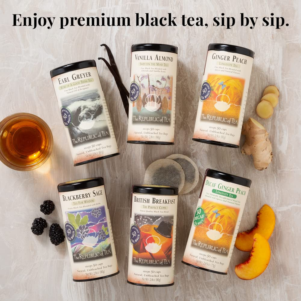 — Vanilla Almond Black Tea Bulk, 250 Bulk Tea Bags, Naturally Caffeinated