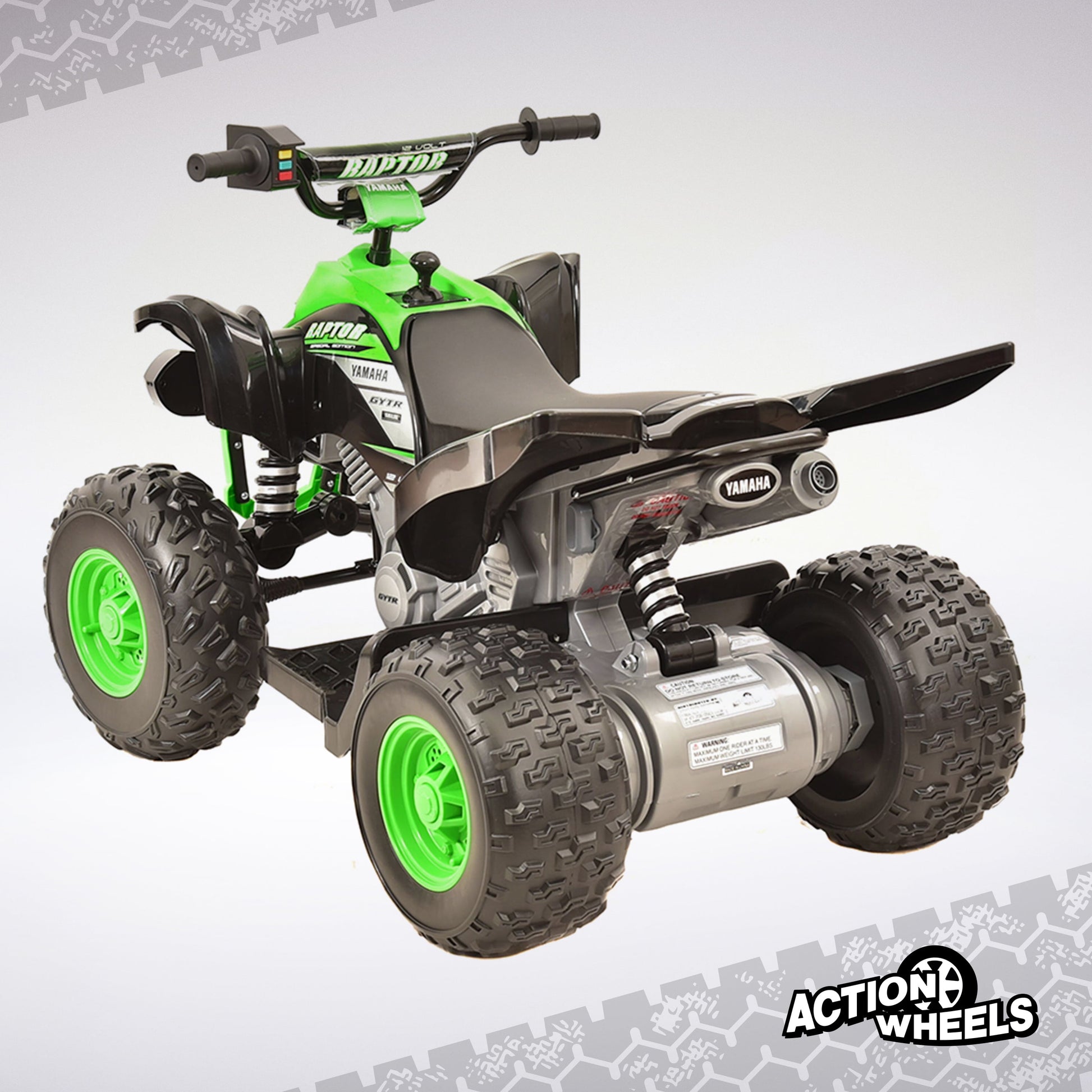 12V Raptor ATV Powered Ride-On for Boys & Girls, Ages 3+, up to 5 MPH