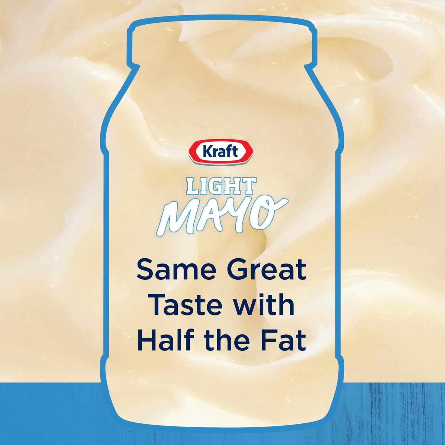 Light Mayo with 1/2 the Fat & Calories of Regular Mayonnaise, 30 Fl Oz Jar