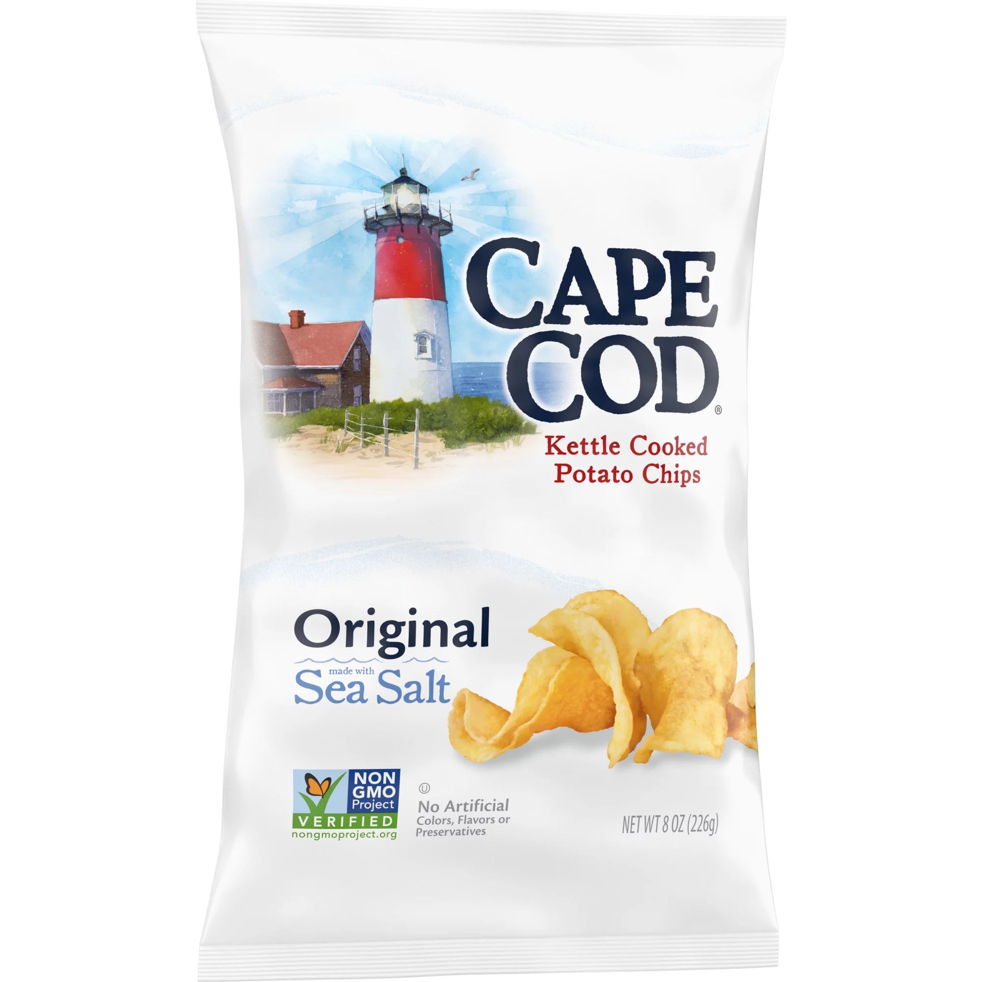 Potato Chips, Original Kettle Cooked Chips, 8 Oz