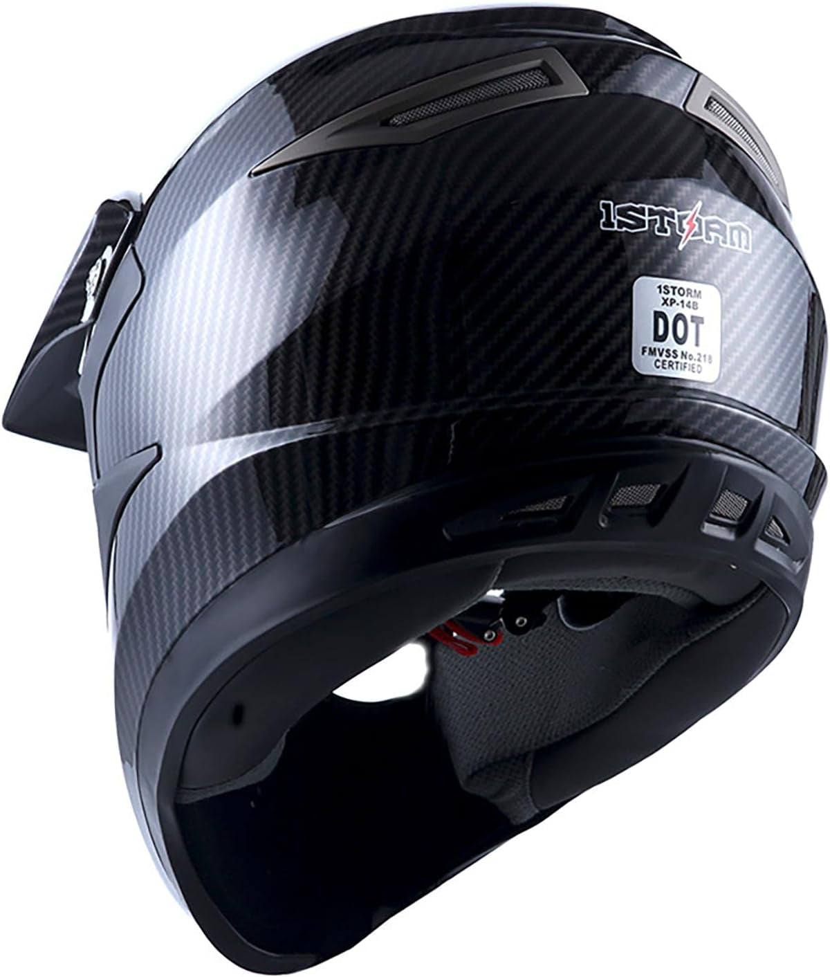 Adult Motocross Helmet off Road MX BMX ATV Dirt Bike Mechanic HGXP14B Carbon Fiber Black HGXP14B