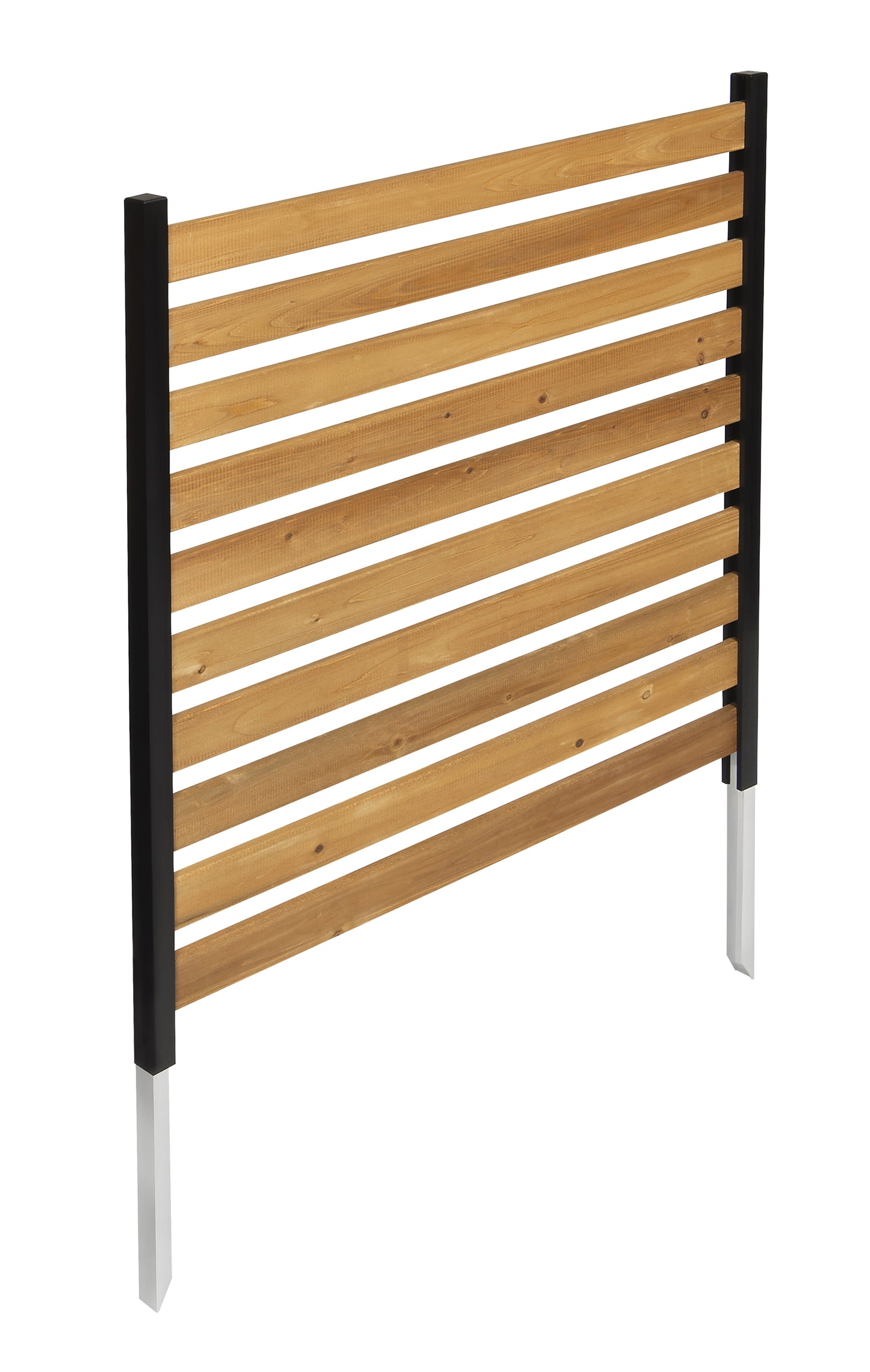 Enclo Charleston Outdoor No Dig Wood Slat Privacy Screen Enclosure for Garbage Bins and Air Conditioners (42In H X 38In W - 2 Panels)