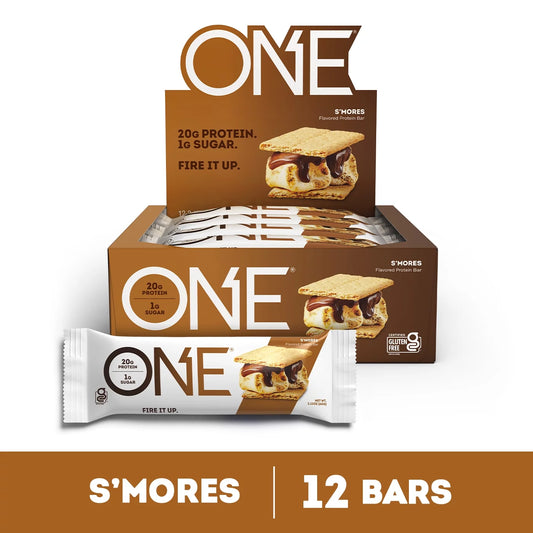 One Protein Bar, S'Mores, 20G Protein, 12 Count