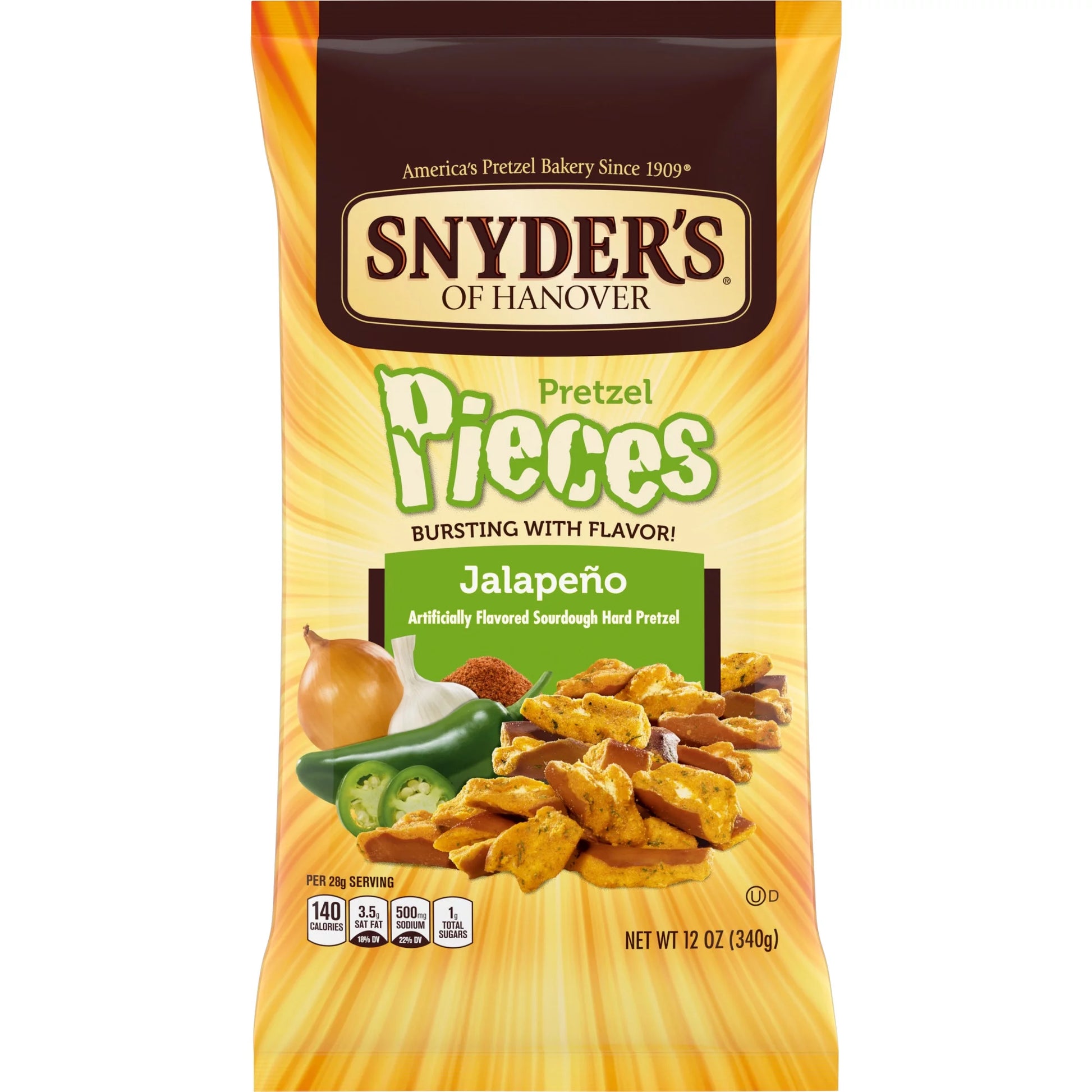 Pretzel Pieces, Jalapeno, 12 Oz