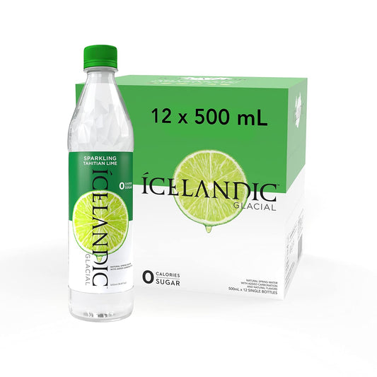 Sparkling Water, Tahitian Lime, 500 Ml, 12 Count