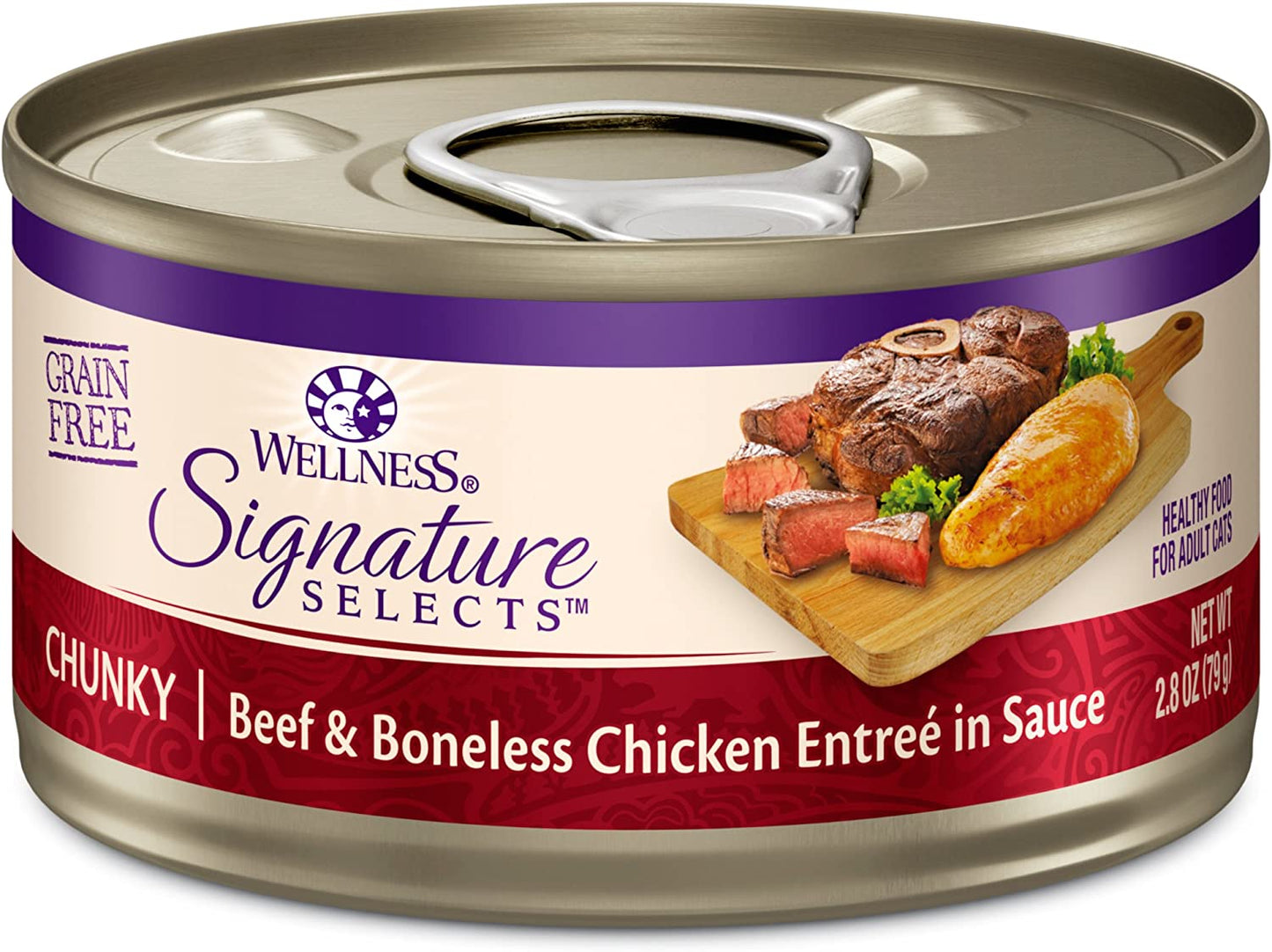 CORE Grain-Free Signature Selects Wet Cat Food, Natural Pet Food Made with Real Meat (Chunky Beef & Chicken, 2.8-Ounce, Pack of 12)