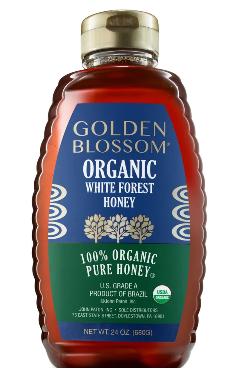 100% Pure Organic White Forest Wild Flower Honey, Unfiltered, 24 Oz, Plastic Bottle