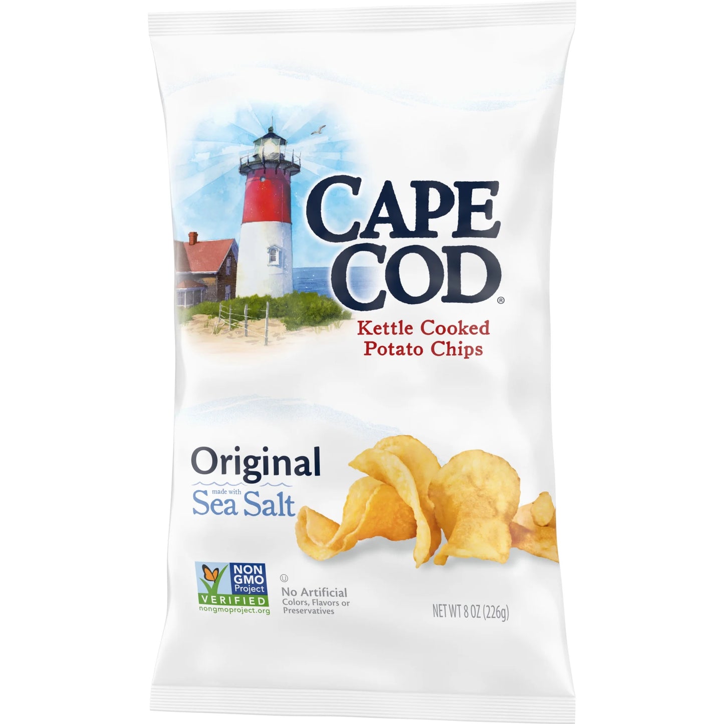 Potato Chips, Original Kettle Cooked Chips, 8 Oz