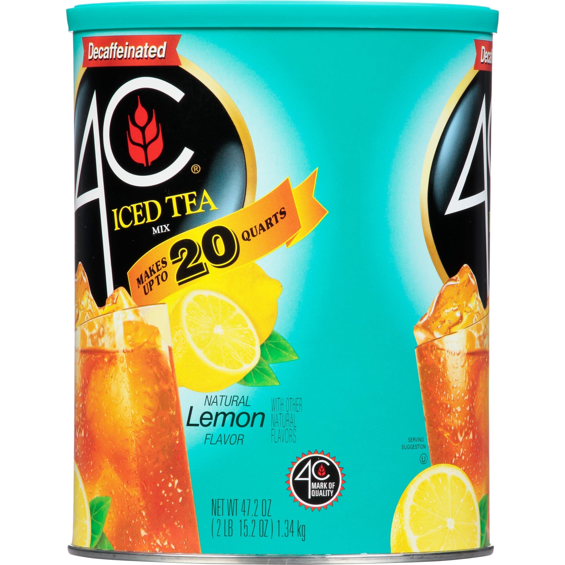 Decaf Iced Tea Mix, Lemon, 47.2 Oz, 1 Ct