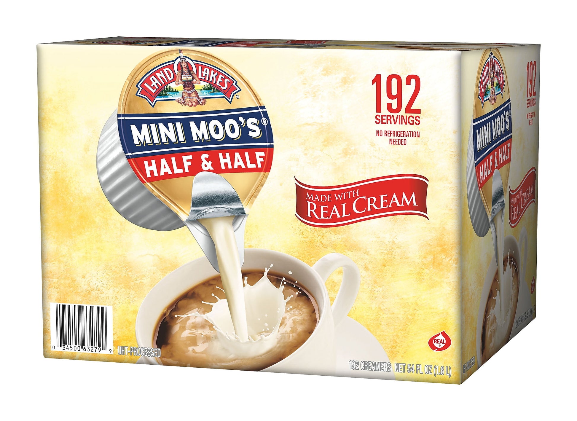 International Delight, ITD100718, Int'L Delight Land O Lakes Half/Half Cream Singles, 192 / Carton