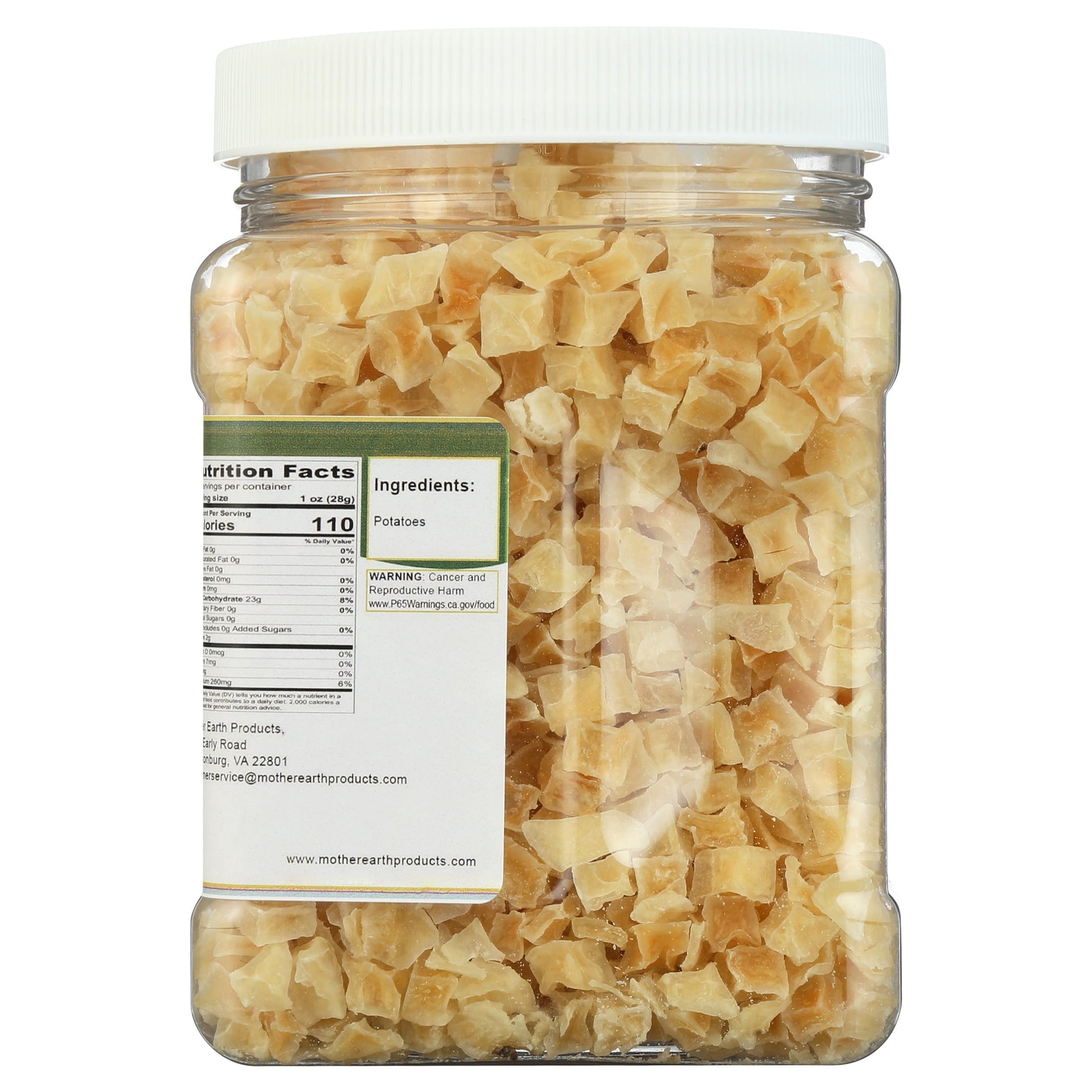 Dehydrated Potato Dices, Quart Jar