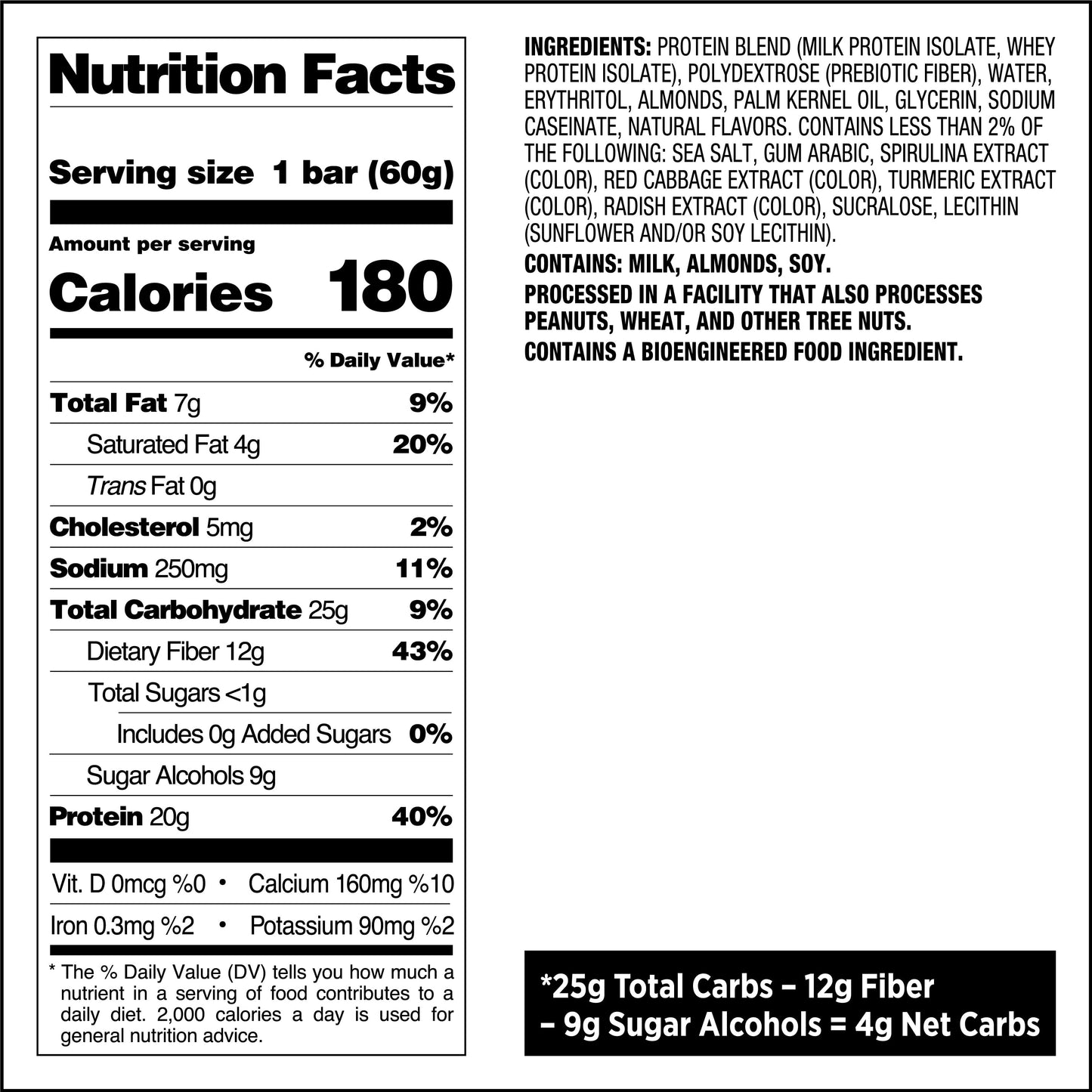 Birthday Cake Protein Bar, High Protein, Gluten Free, 8 Count