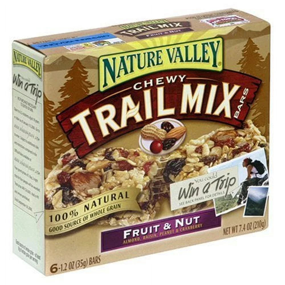 Fruit & Nut Chewy Granola Bars, Trail Mix, 6 Ct, 7.4 Oz (Pack of 10)