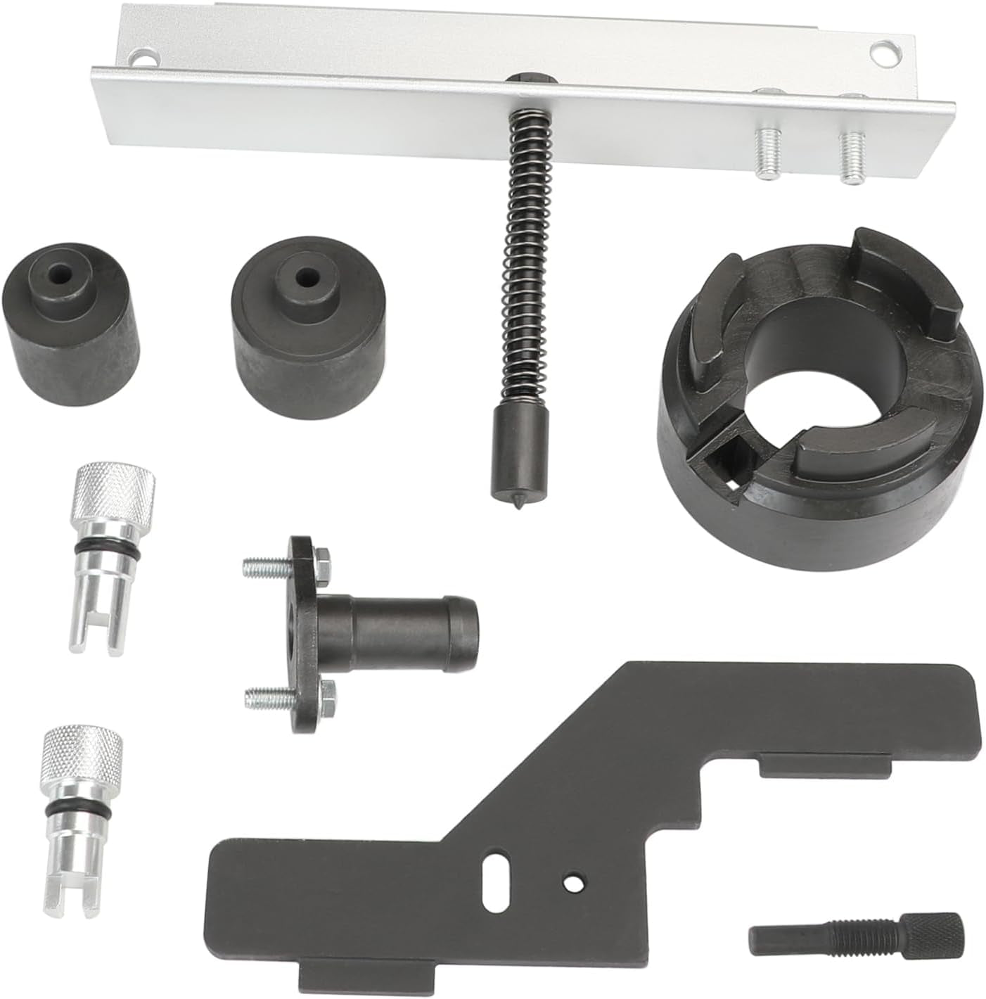 Camshaft Holding Alignment Timing Kit Crankshaft Damper Holder Balance Shaft Preload Tool VCT Solenoid Seal Installer Compatible with Ford 2.0 2.3 303-1551 303-1685 303-1686 303-1687 303-1688 303-1689