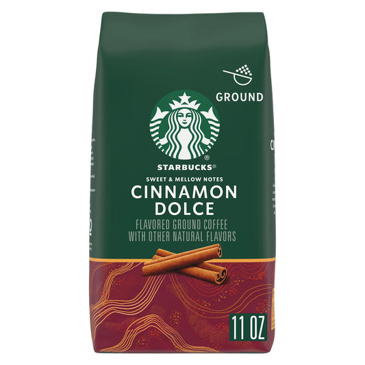 Arabica Beans Cinnamon Dolce, Naturally Flavored, Ground Coffee, 11 Oz