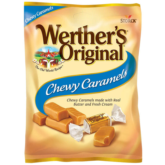 Chewy Caramel Candy, 5 Oz Bags (Pack of 12)