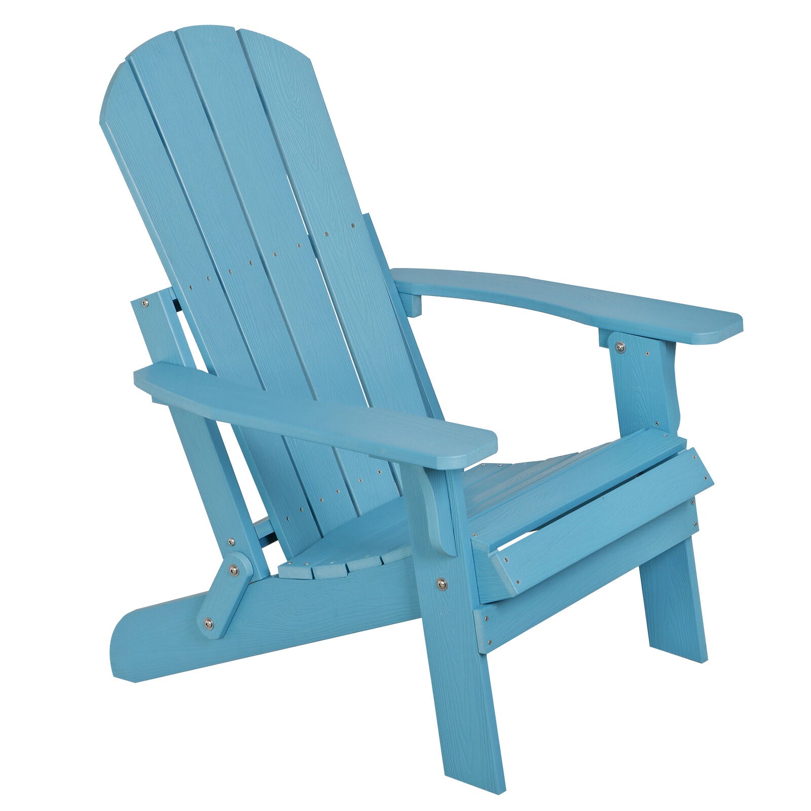 HDPS Folding Poly Lumber Adirondack Chair Patio Outdoor All Weather Resistant