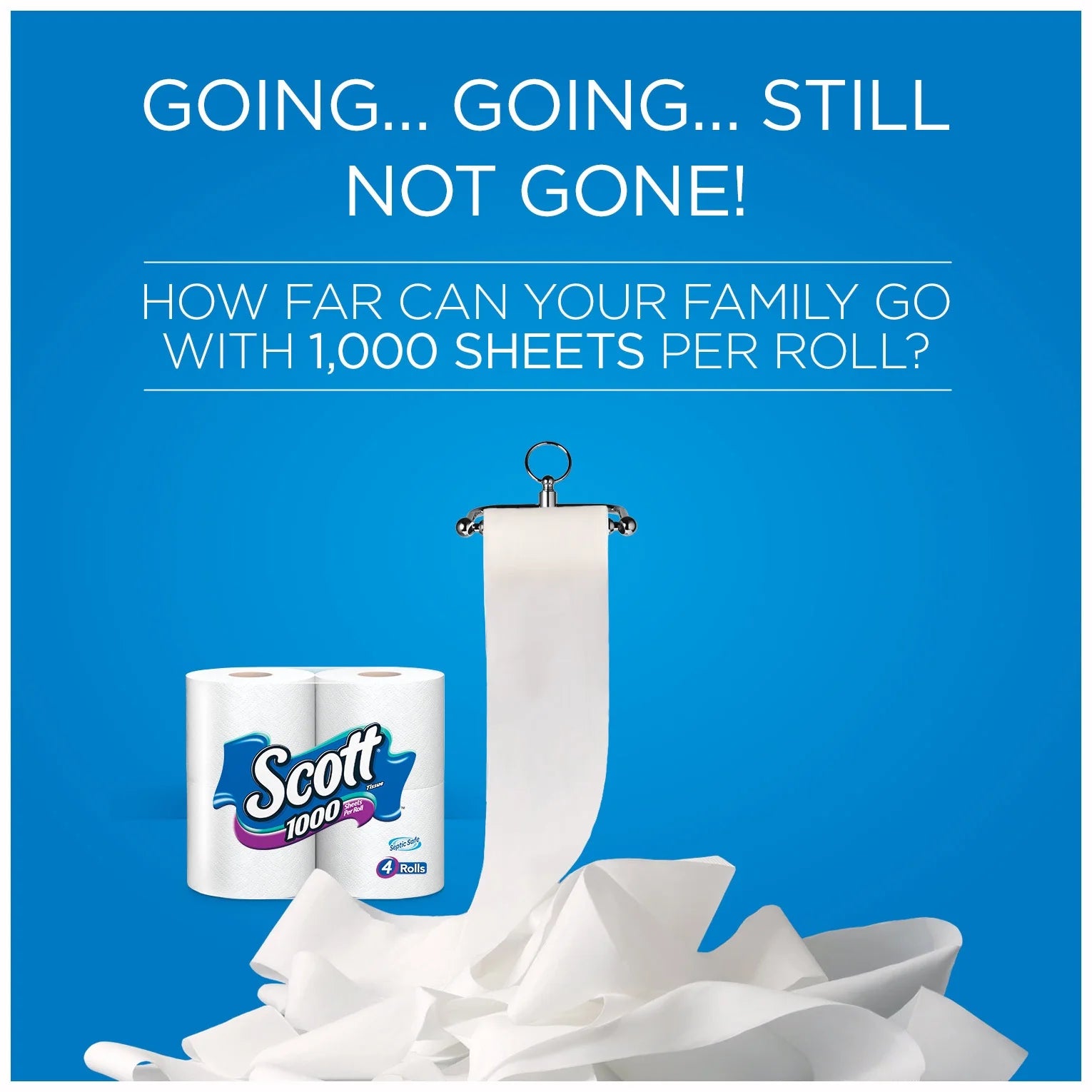 1000 Toilet Paper, 20 Rolls, 1,000 Sheets per Roll (20,000 Total)