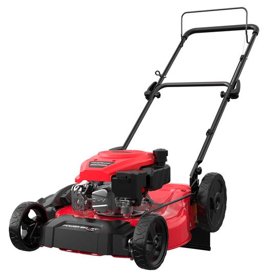 Gas Lawn Mower, 21 Inches 144Cc 2-In-1 Walk-Behind , Side Discharge Push Lawn Mower