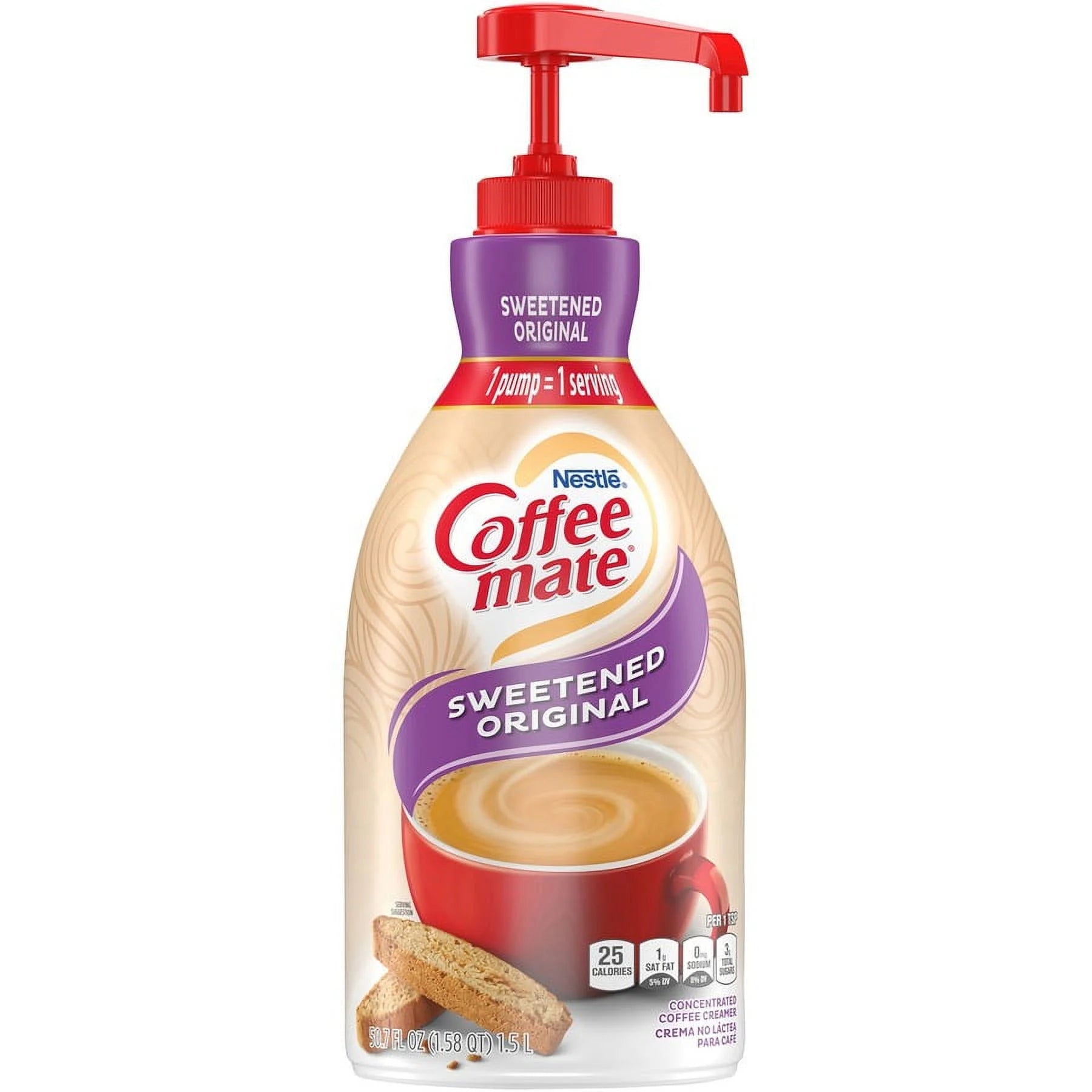 Coffee-Mate Coffee Creamer Sweetened Original Liquid Creamer 50.7 Fl. Oz.