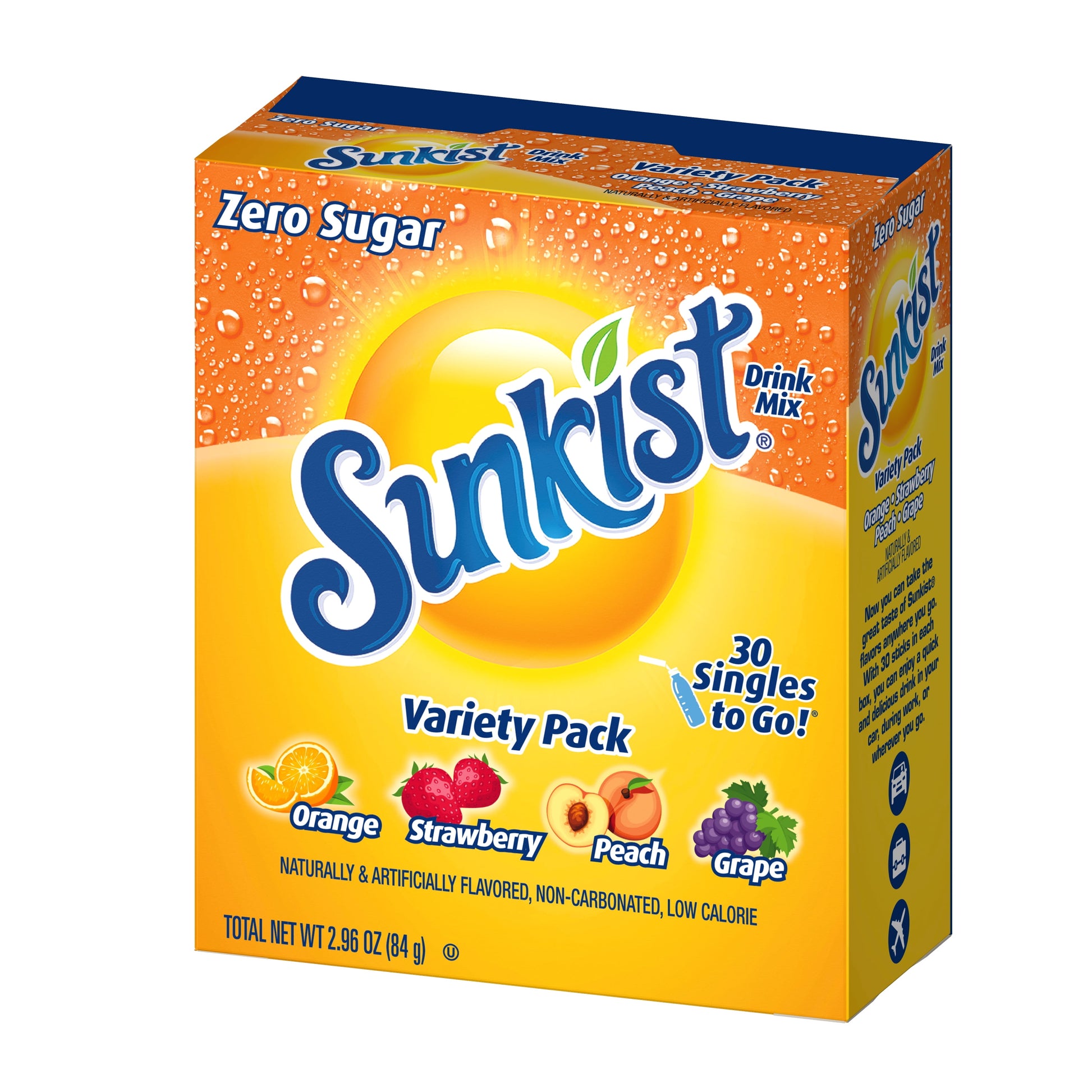 Zero Sugar Variety Pack Singles-To-Go Powdered Drink Mix, 30 Count Packets