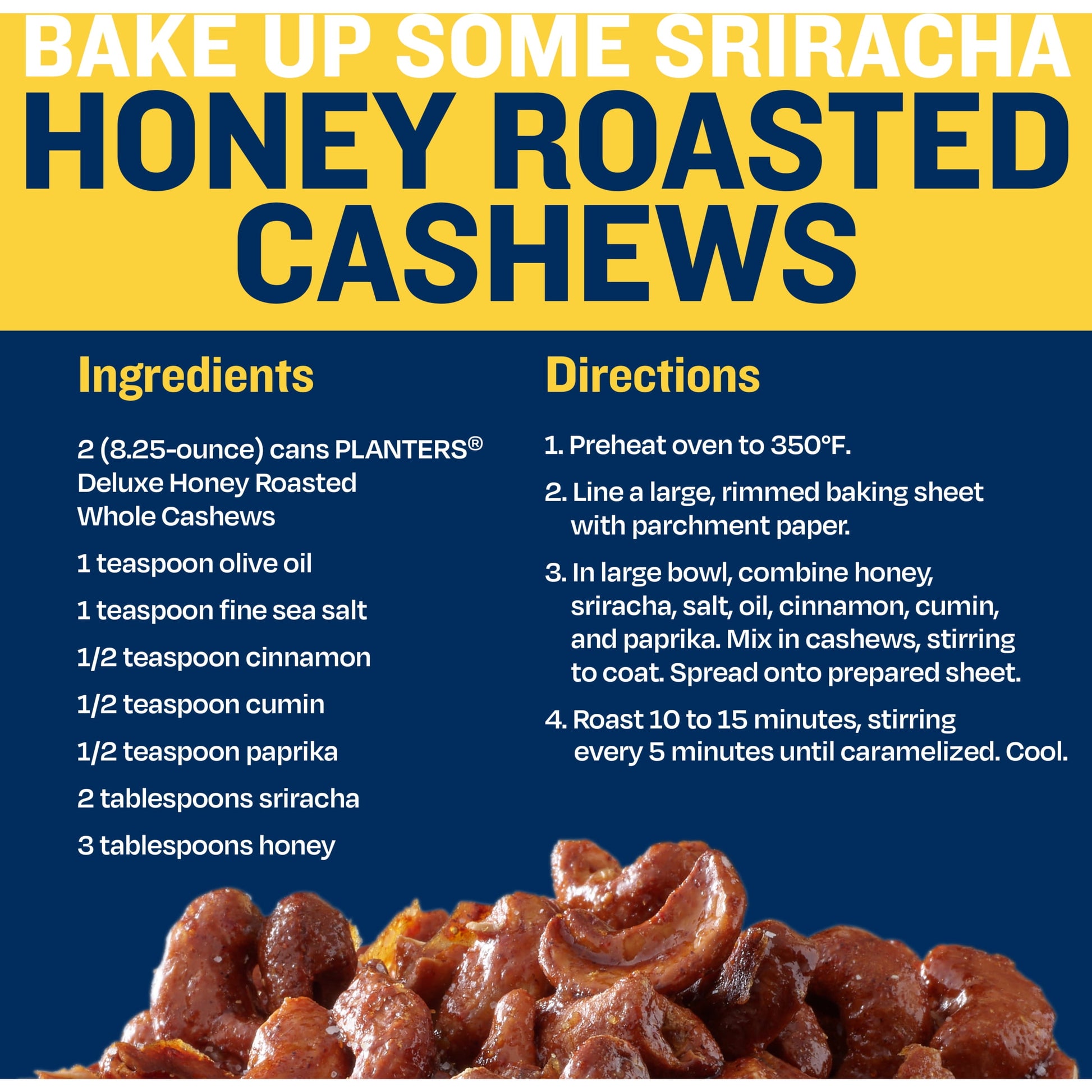 Deluxe Honey Roasted Whole Cashews, Sweet and Salty Snacks, 8.25Oz (1 Canister)