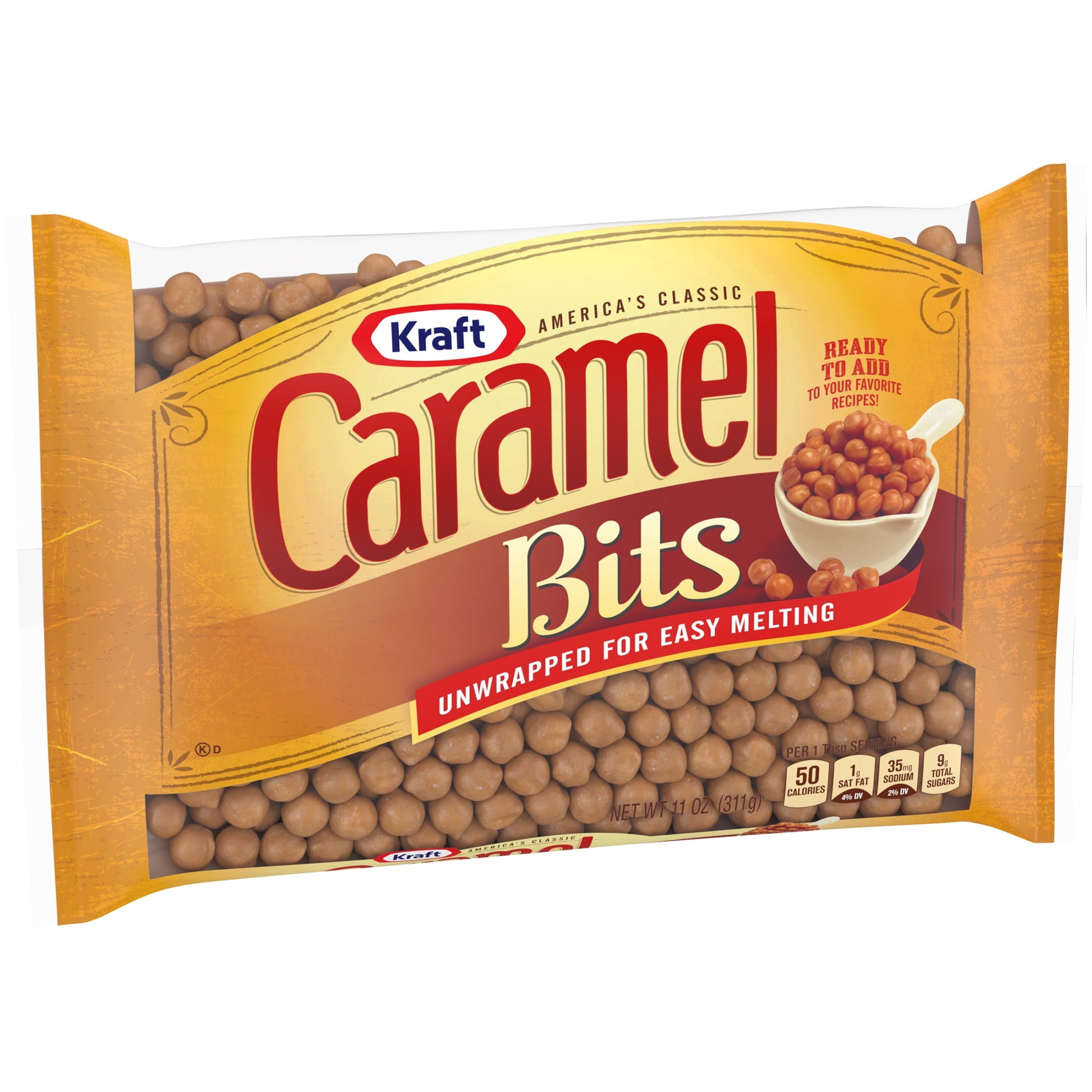 America'S Classic Unwrapped Candy Caramel Bits for Easy Melting, 11 Oz Bag