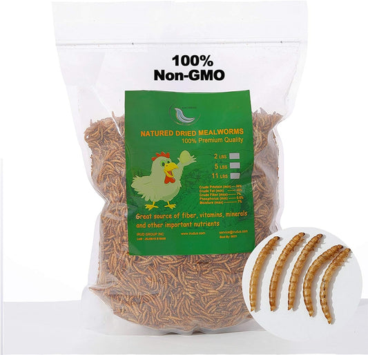 44LBS Dried Mealworms for Chickens, 100% Natural Premium Quality Non-Gmo, Treats for Poultry, Chickens, Ducks and Geese