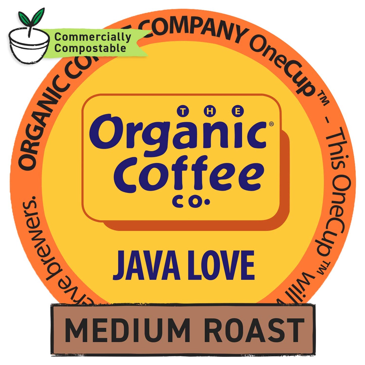 Compostable Coffee Pods - Java Love (80 Ct) K Cup Compatible Including Keurig 2.0, Medium Roast, USDA Organic