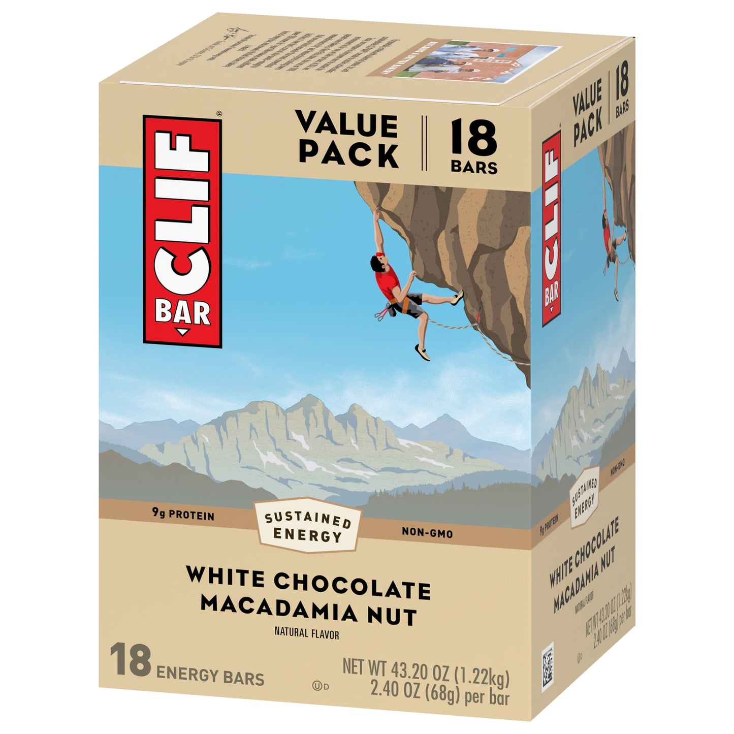- White Chocolate Macadamia Nut Flavor - Made with Organic Oats - 9G Protein - Non-Gmo - Plant Based - Energy Bars - 2.4 Oz. (18 Pack)