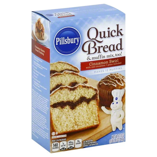 Quick Bread Cinnamon Swirl Bread and Muffin Baking Mix 17.4 OZ Box