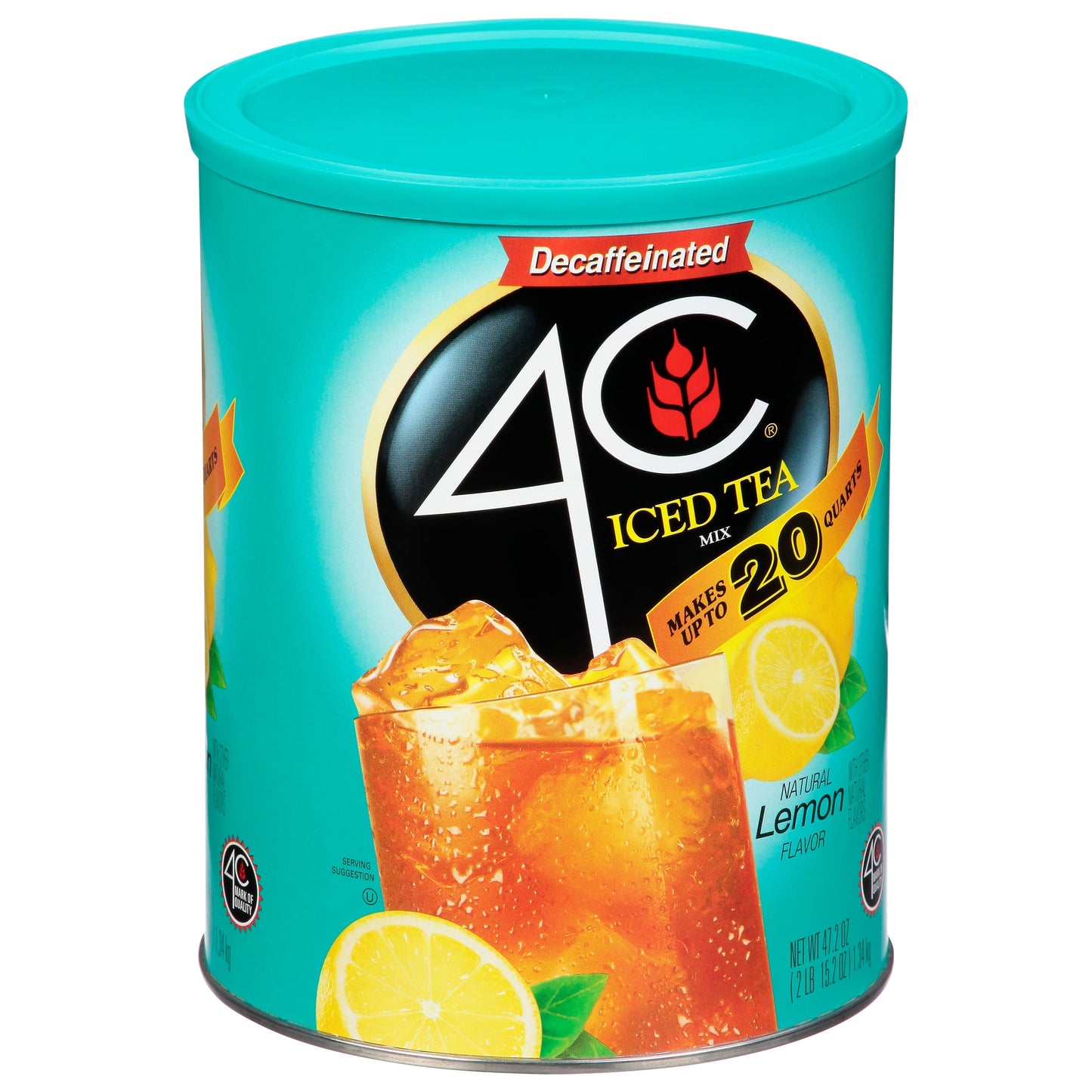 Decaf Iced Tea Mix, Lemon, 47.2 Oz, 1 Ct